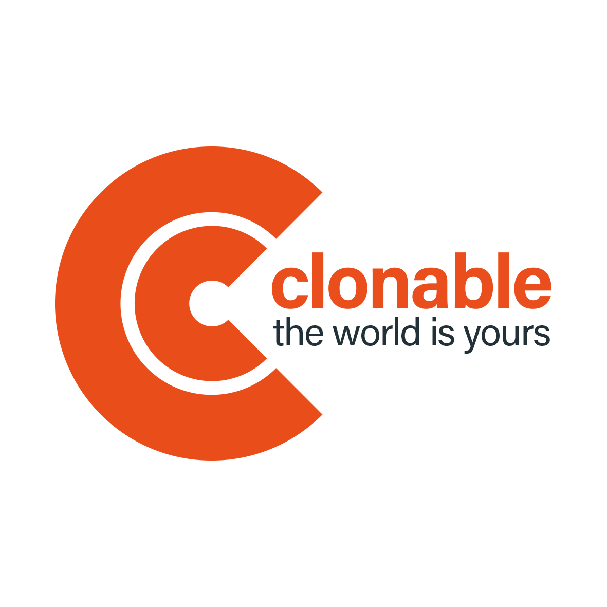 Clonable logo avec slogan fond clair